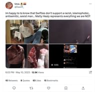 Social media users call out Matty for his racial comments (Image via Twitter)